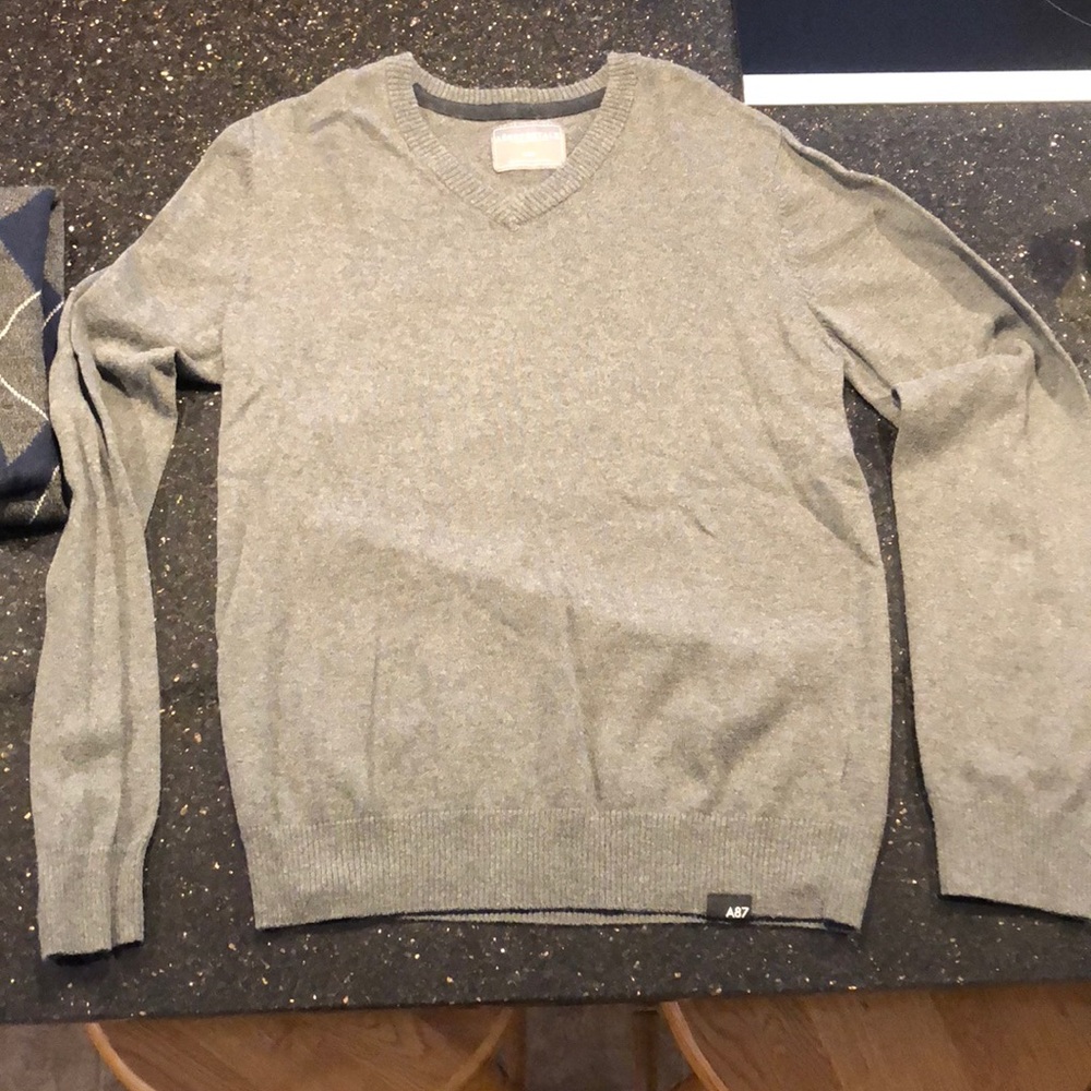 Gray light sweater